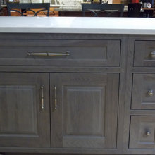 Hickory Gray Stained Cabinets