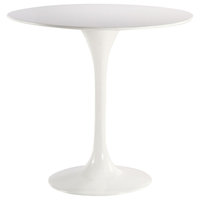 Edgemod Daisy 30" Fiberglass Dining Table in White
