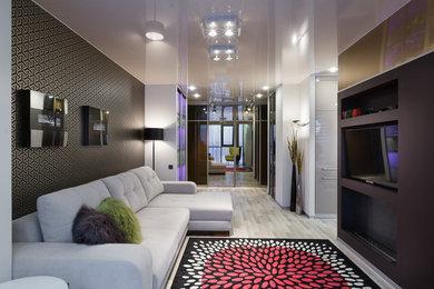 Trendy living room photo in Saint Petersburg