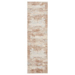 Nourison - Nourison Rustic Textures 2'2" x 7'6" Beige Modern Indoor Area Rug - This beautifully carved contemporary rug from the Rustic Textures Collection brings abstract beige and cream patterns together for a weathered, rustic d�cor feel that adds depth and texture to any space. High-low pile construction and subtly shifting colors are at home in urban and cabin settings alike.