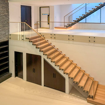 Project #126 | Contemporary Staircases with Integrated LEDs & Glass Railing