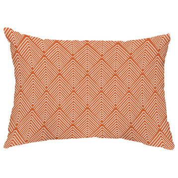 Lifeflor 14"x20" Abstract Decorative Outdoor Pillow, Orange