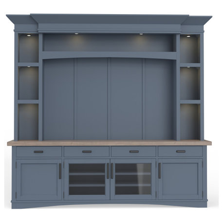 Parker House Americana Modern 92" TV Console With Hutch, Denim