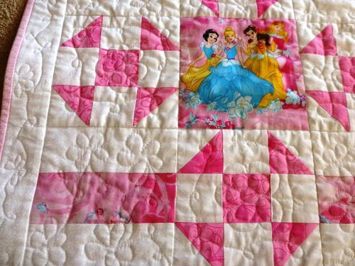 Disney Princess baby quilt finished