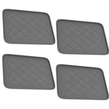 4 Small All-Weather Indoor/Outdoor Boot Tray Weather-Resistant Plastic Shoe Mat