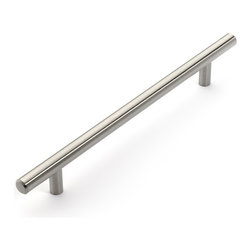 Dynasty Hardware - European Style Satin Nickel Bar Pulls, 20" Bar Pull - Cabinet And Drawer Handle Pulls