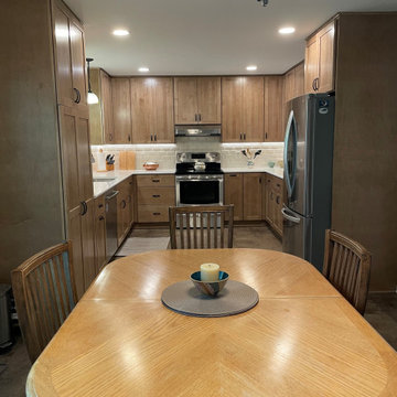 Modern Kitchen Remodel Done in a Maple Mission Door