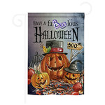 Breeze Decor - Halloween Faboolous 2-Sided Impression Garden Flag - Size: 13 Inches By 18.5 Inches - With A 3" Pole Sleeve. All Weather Resistant Pro Guard Polyester Soft to the Touch Material. Designed to Hang Vertically. Double Sided - Reads Correctly on Both Sides. Original Artwork Licensed by Breeze Decor. Eco Friendly Procedures. Proudly Produced in the United States of America. Pole Not Included.