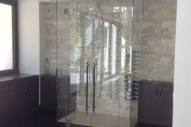 Example of a minimalist wine cellar design in San Francisco