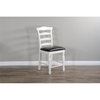 Sunny Designs Carriage House 24" Ladderback Barstool with Cushion Seat in White