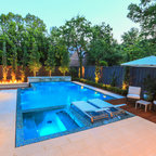 Modern Landscape and Zero Edge Pool - Contemporary - Pool - Dallas - by ...