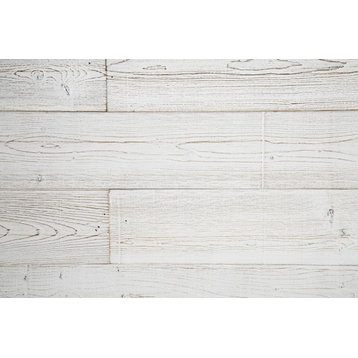 Peel and Stick Wood Planks for Walls and Ceilings, 19.5 sq. ft, White Washed