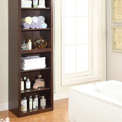 C Series Walnut Side Tower Bookcase - Products