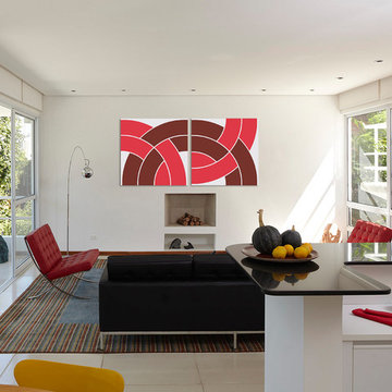 1970s Vintage Graphics Mid-Century paring