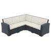 Siesta Monaco Resin Patio Sectional 5 piece with Natural Cushion ISP834-DG