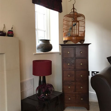 Living room alive with international artefacts