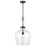 Austin Allen & Co - Austin Allen & Co 9F370A Boland, 1-Light Pendant - 9F370AInspired by vintage water jugs, this 1-light pendaBoland 1 Light Penda Bronze Clear Seeded  *UL Approved: YES Energy Star Qualified: n/a ADA Certified: n/a  *Number of Lights: 1-*Wattage:100w E26 Medium Base bulb(s) *Bulb Included:No *Bulb Type:E26 Medium Base *Finish Type:Bronze