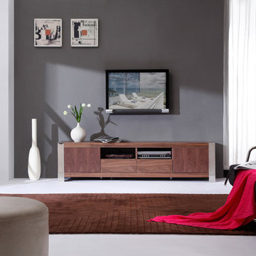 B-Modern | Composer Light Walnut Veneer TV Stand -$1400.00
