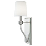 Norwell Lighting - Norwell Lighting 5611-PN-WS Roule - One Light Mirror Wall Sconce - Mounting Direction: Up  Shade IRoule One Light Mirr Polished Nickel Whit *UL Approved: YES Energy Star Qualified: n/a ADA Certified: n/a  *Number of Lights: Lamp: 1-*Wattage:60w Candelabra bulb(s) *Bulb Included:No *Bulb Type:Candelabra *Finish Type:Polished Nickel