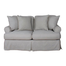 Sunset Trading Horizon Loveseat - Slip Cover Set Only - Light Gray - Slipcovers And Chair Covers