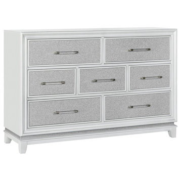 Bellevue HMIF85365 Pergamon 60"W 7 Drawer Poplar Dresser - White