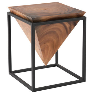 Inverted Pyramid Side Table, Natural, Small