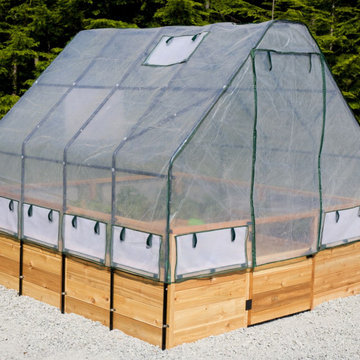 8ft x 8ft Garden in a Box with Greenhouse Cover