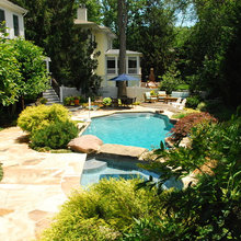 pool with geenery