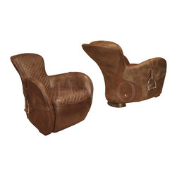 Saddle Chair Bull & Bull Nubuck - Armchairs And Accent Chairs