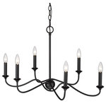 Golden Lighting - Tierney Linear Pendant Matte Black - From traditional to modern, Tierney's simple, elegant silhouette complements a wide range of decor styles. The casual grace of the sweeping arms and stately candelabras can subtly dress up any space. A striking matte black finish draws the eye and adds a modern touch. This linear pendant is perfect for illuminating elongated dining room tables and kitchen countertops.