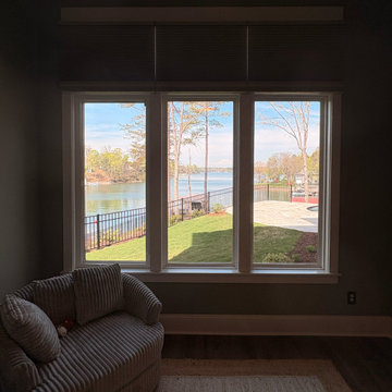 Motorized Cellular shades Lake Norman home in Mooresville NC