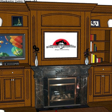 Mankarios Fireplace Surround, with overmantle. Federal Style.