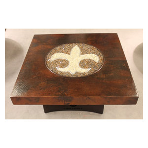 Outdoor Fire Pit Hammered Copper Gas Fire Pit Table W Fire Glass