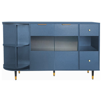 TATEUS Rotating Storage Cabinet , Suitable for Living Room, Study, and Balcony , Navy Blue