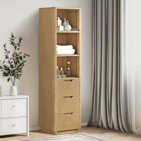 Harbin Storage Cabinet, Washed Ash Grey, 19.7"l X 15.7"w