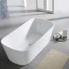 Eviva Aria Freestanding 67" Acrylic Bathtub, White