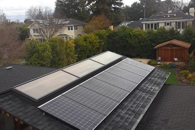 Home Solar Los Altos, CA on Patio Cover w/ Battery Backup + Solar Pool Heating