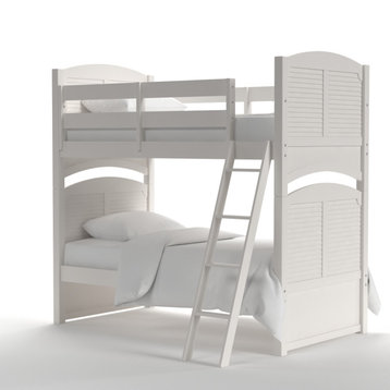 Neopolitan White Complete 3/3 Twin Shutter Bunk Bed
