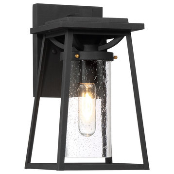 Minka Lavery Lanister Court 1-Light Outdoor Wall Light, Sand Black