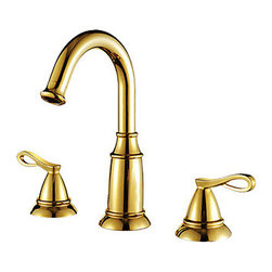 Ti-PVD Finish Widespread Antique Style Bathroom Sink T0481G - Bathroom Sink Faucets