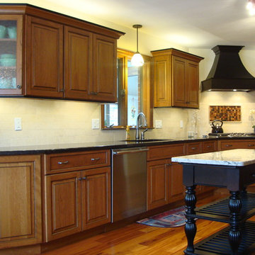 Cherry Kitchen w/ Wood Hood