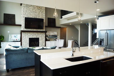 Example of a minimalist kitchen design in Other
