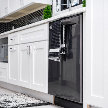 Black & White Modern Glamour with Green Accents