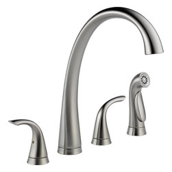 Delta Pilar&reg; Two Handle Widespray Kitchen Faucet with Spray - Kitchen Faucets