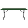 Correll 30"W x 60"D Heavy Duty Blow-Molded Plastic Folding Table in Green