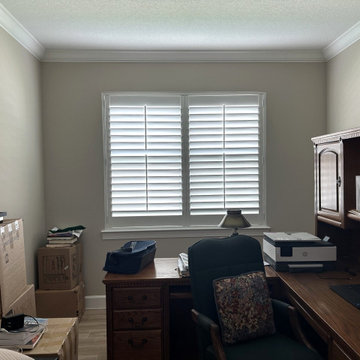 Bedroom plantation shutters with tilt rods | Del Webb at Tradition, Port St. Lu