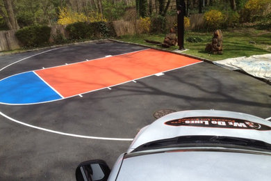 Basketball court layout