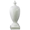 Ceramic Finial, Gloss White, 4.25"