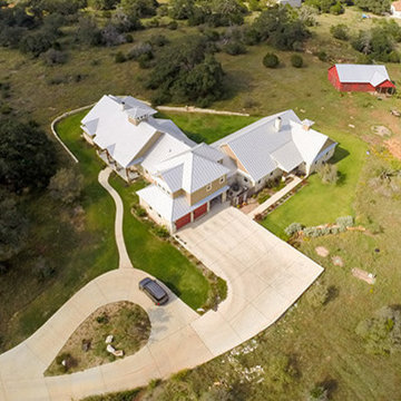 Custom Home with White Metal Roof