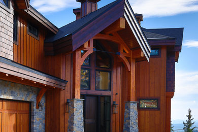 Inspiration for a rustic exterior home remodel in Vancouver